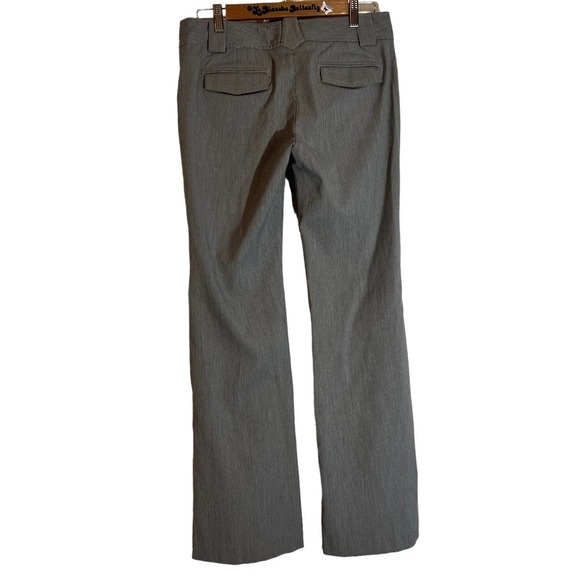 Vintage Women's Express Gray Stiped Editor Pants Wide Leg 8 - Picture 2 of 5